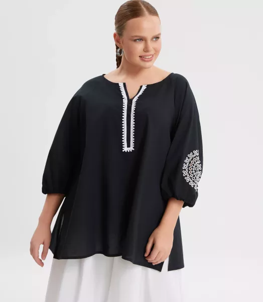 Blouse bohème grande taille Slave Mat