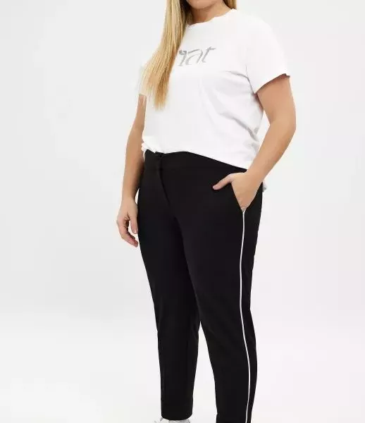 Pantalon noir grande taille Mat fashion