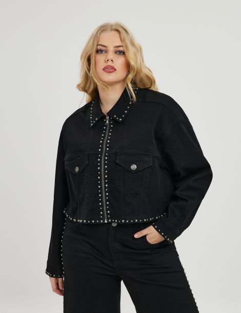 Blouson clouté grande taille MAT