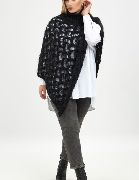 Poncho maille grande taille Mat fashion