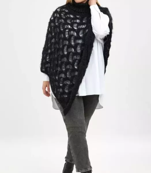 Poncho maille grande taille Mat fashion