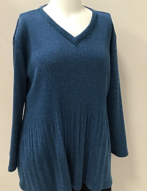 Pull col V grande taille 