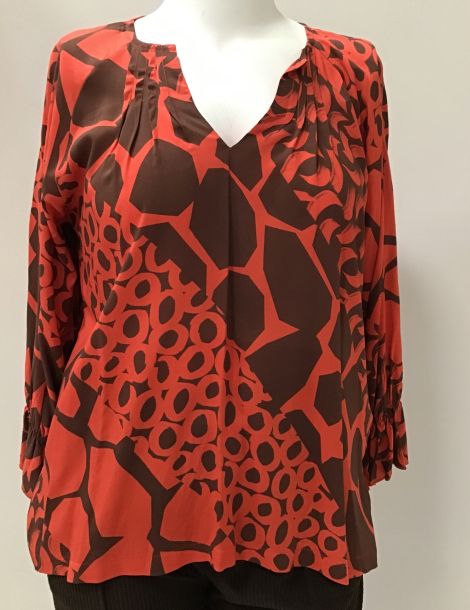 Blouse imprimée grande taille 