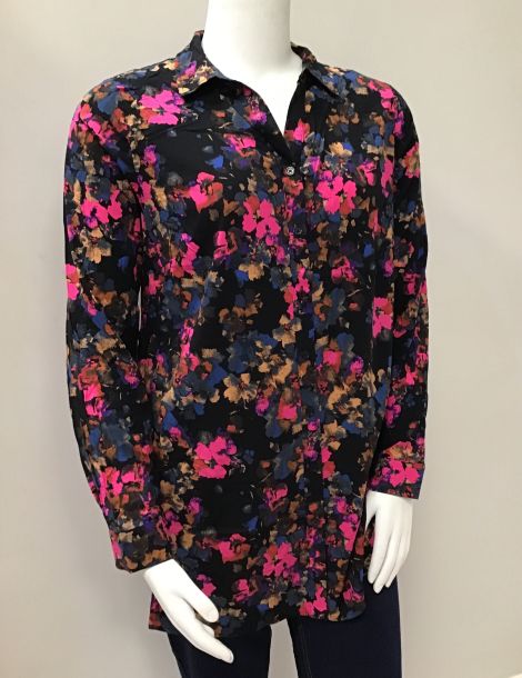 Chemise imprimée fleurs  grande taille CISO