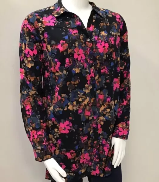 Chemise imprimée fleurs  grande taille CISO